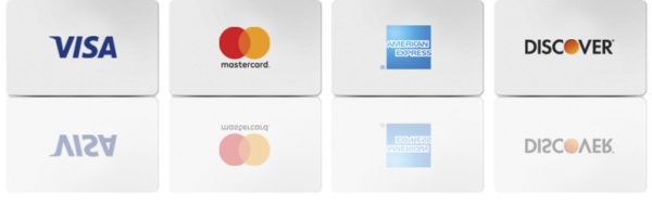 Visa, MasterCard, American Express and Discover